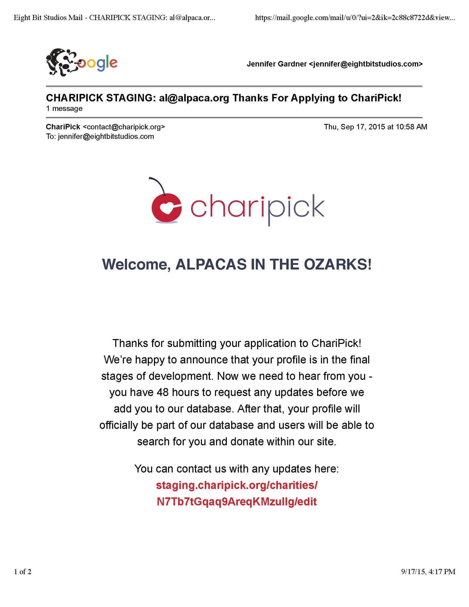 charipick-mobile-giving-platform — Development and Integration (1 of 3)