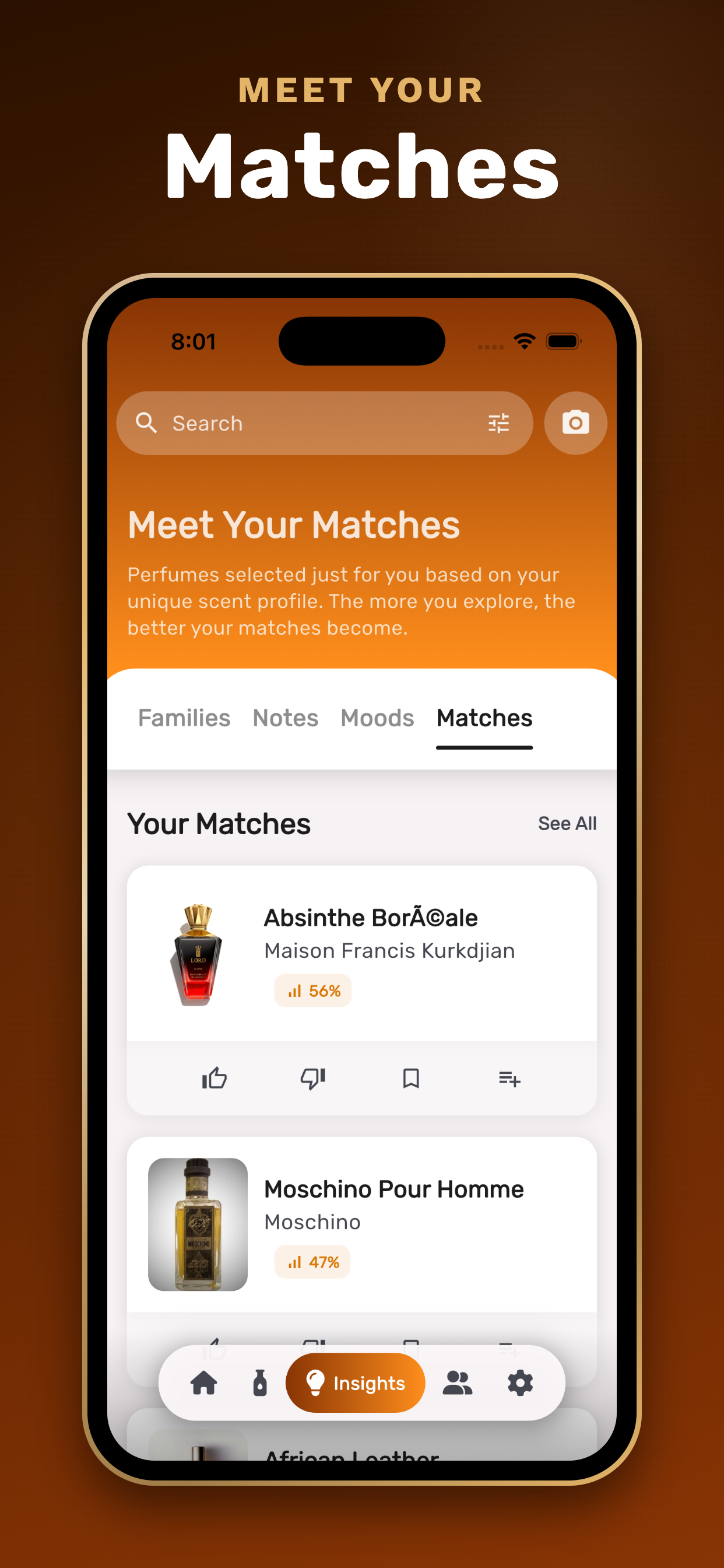 Matches view