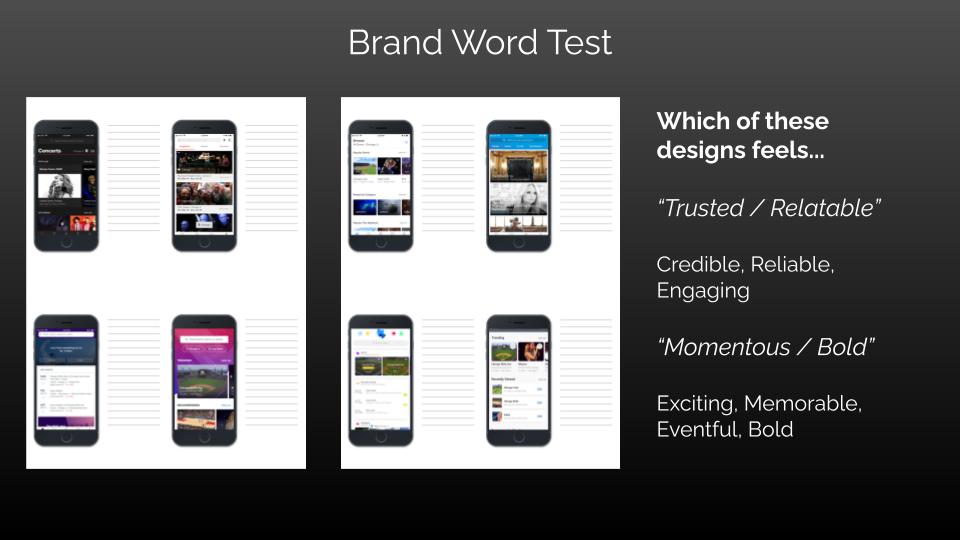 vivid-seats-mobile-ui-design — Design Exploration and Perception Testing (2 of 3)