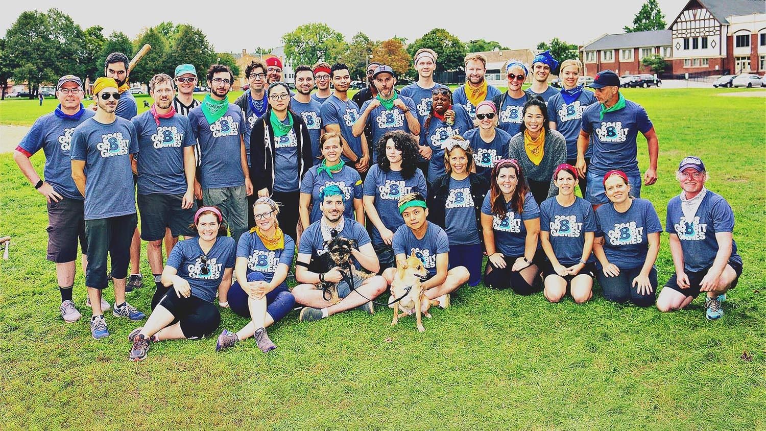 Eight Bit Studios team celebrating industry recognition